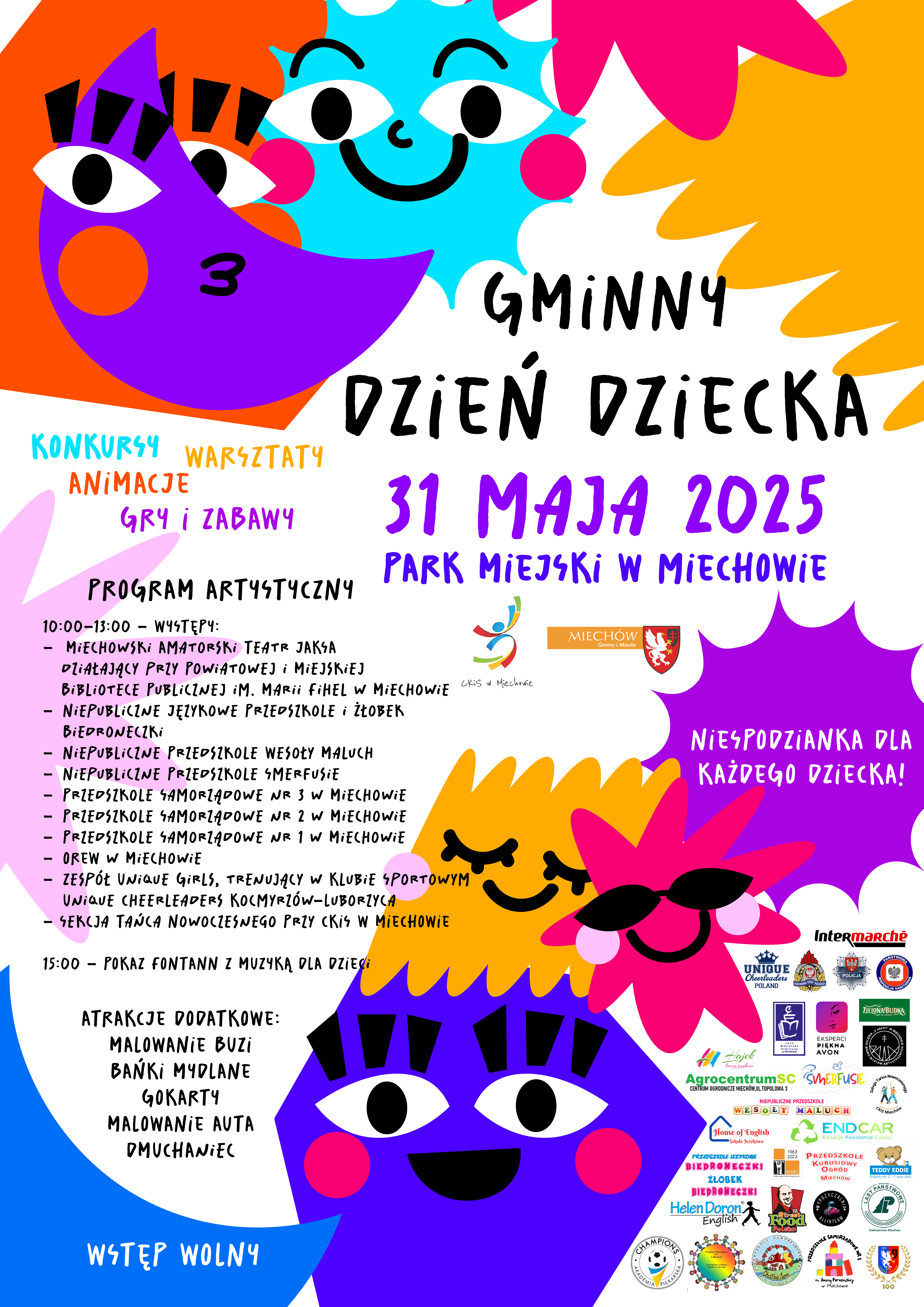 Plakat na gminny dzień dziecka 2025